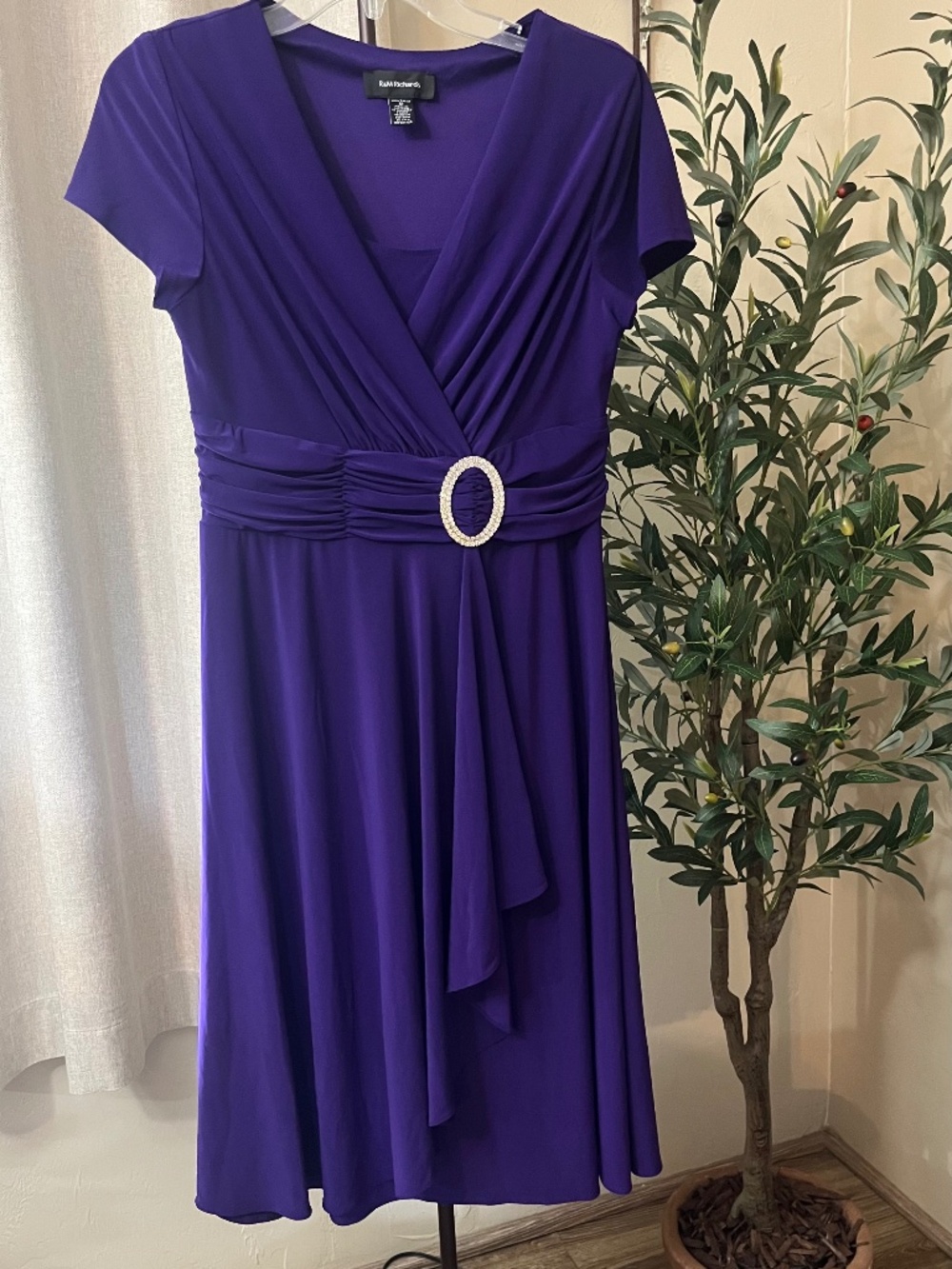 RM Richards Dress with Rhinestone Accent
